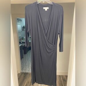Coldwater Creek Elegant Black Wrap Dress
